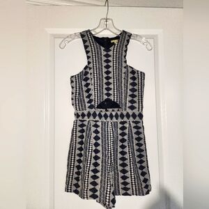 Gianni Bini Juniors Navy & Off-White Romper Size XS